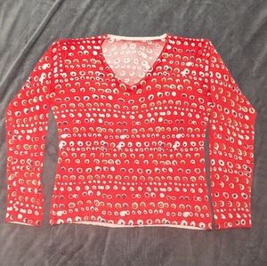 Louise FD Silk and Viscose Long Sleeve Tee, Size Small